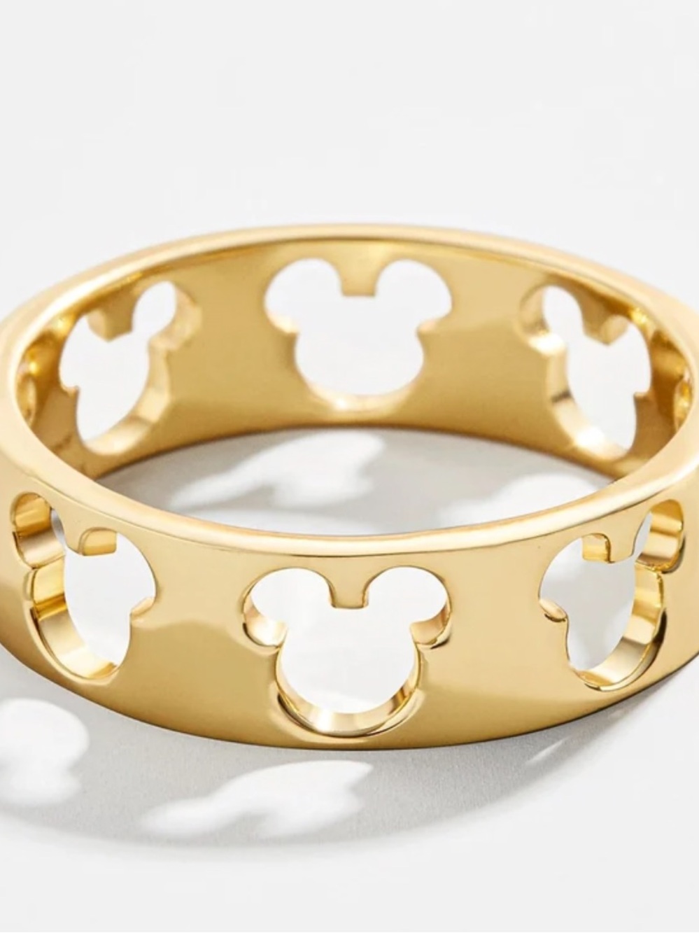 Baublebar Disney Mickey Mouse Outline 18K Gold Ring size 7